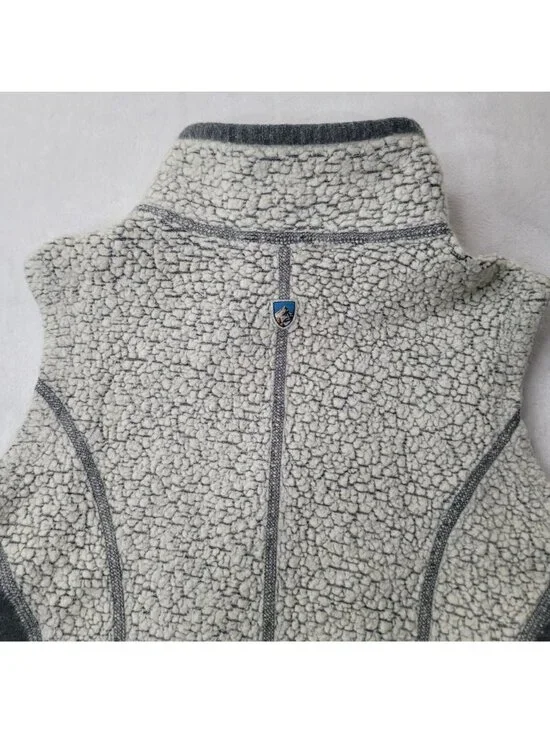 Kuhl Women's Gray Sherpa Fleece Zip-Up Vest Size S - Picture 6 of 12